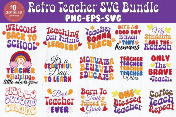 Download Retro Teacher SVG Bundle - Premium Resources