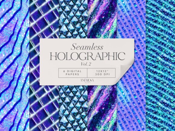 Download Holographic Paper Seamless Patterns Blue - Holographic paper Collection