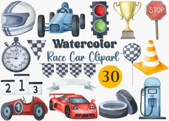 Download Watercolor Race Car Clipart, Racing PNG - Car clipart Collection