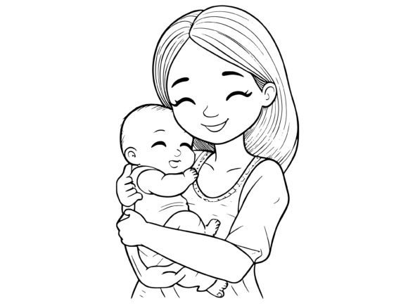 Download Mother Baby Child Vector Woman - Child vector Collection