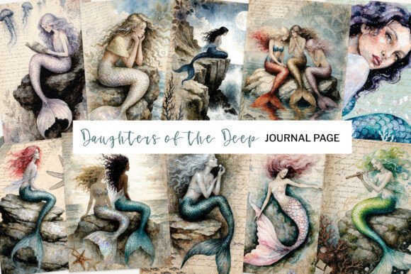 Download Ocean Mythology Art Journal Pages - Mythology Collection
