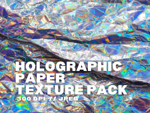 Download 15 Holographic Paper Texture Pack - Holographic paper Collection