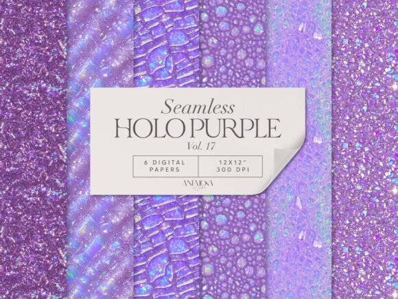 Download Lavender Glitter Holographic Paper Pack - Holographic paper Collection